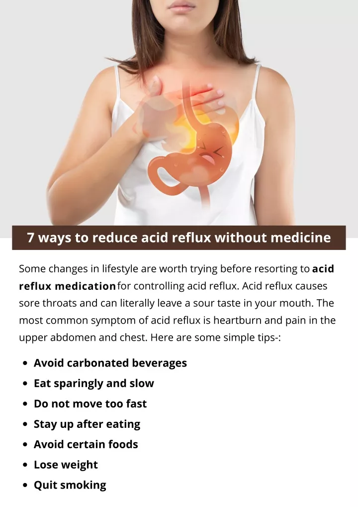 7 ways to reduce acid reflux without medicine