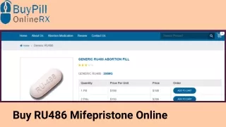 Buy RU486 Mifepristone Online