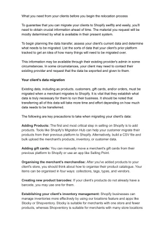 what you need from your clients before you begin