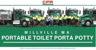 Need Portable Toilet Porta Potty In Millville MA Contact Clean Portable Restrooms!