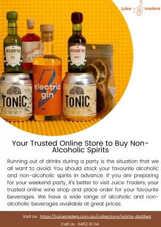Your Trusted Online Store to Buy Non-Alcoholic Spirits