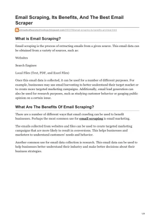 email scraping its benefits and the best email