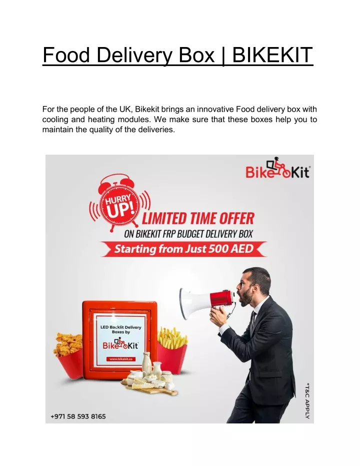 food delivery box bikekit