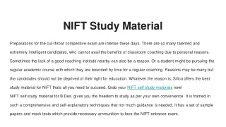 NIFT Study Material