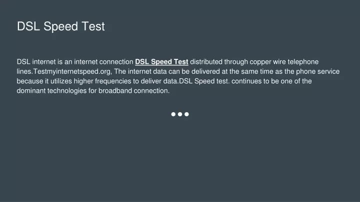 dsl speed test