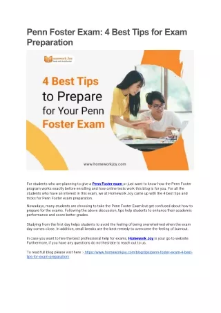 penn foster exam 4 best tips for exam preparation