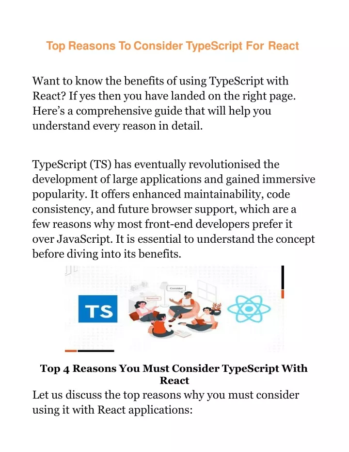top reasons to consider typescript for react want