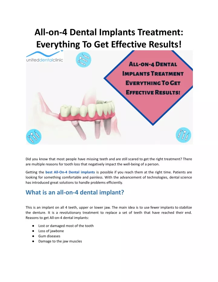 all on 4 dental implants treatment everything