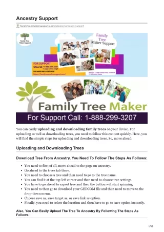 ancestry support