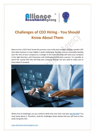 challenges of ceo hiring you should know about