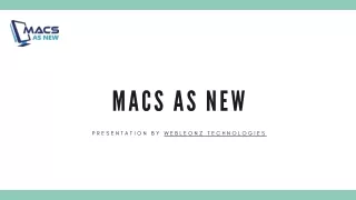 MACS AS NEW