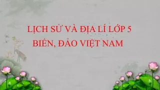 Bài giảng Lịch sử và Địa lý 5 - Biển đảo Việt Nam