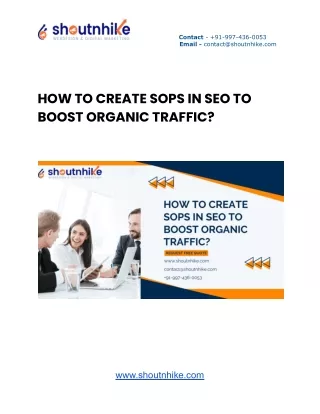 HOW TO CREATE SOPS IN SEO TO BOOST ORGANIC TRAFFIC?