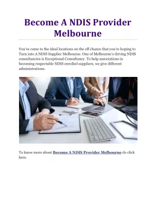 become a ndis provider melbourne