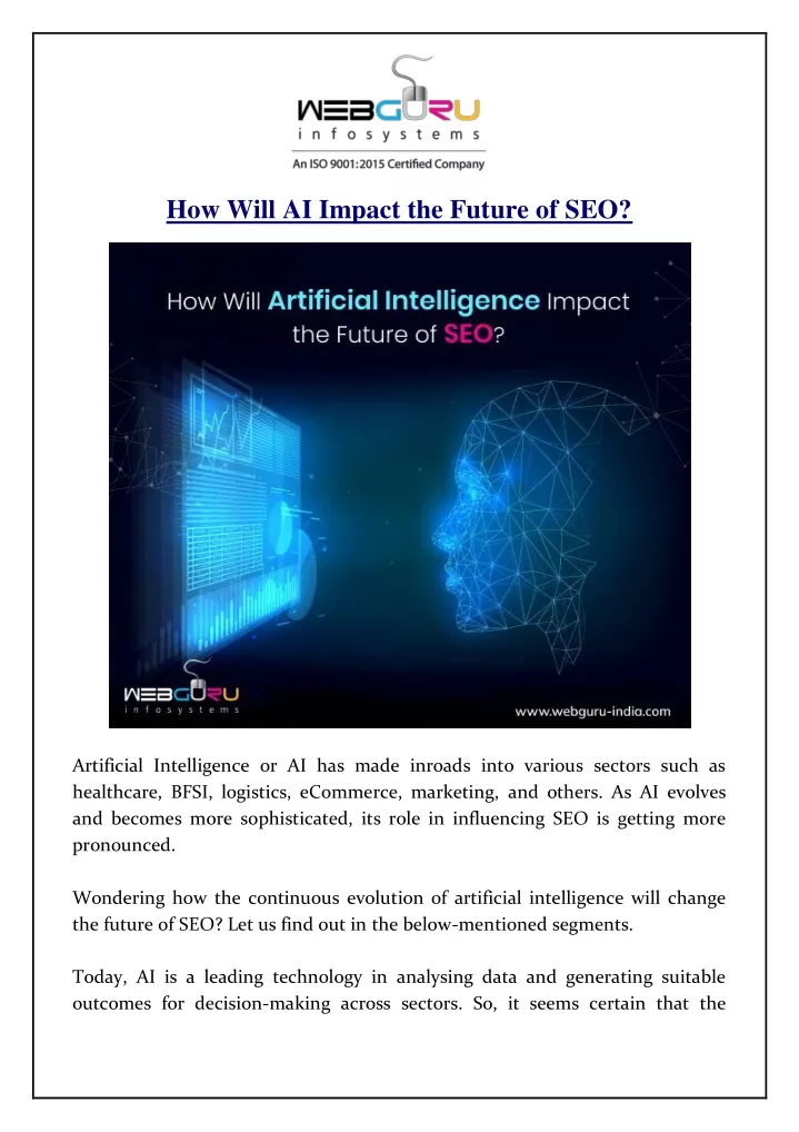 how will ai impact the future of seo