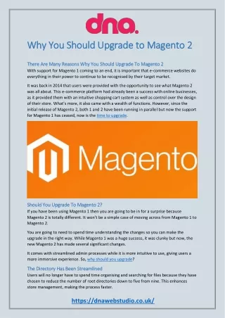 Why You Should Upgrade to Magento 2