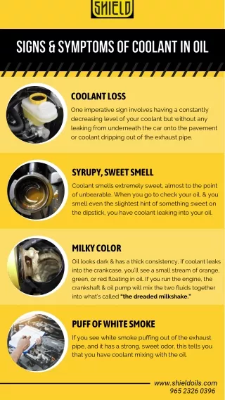 Signs & Symptoms Of Coolant In Oil