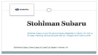 Latest Subaru Models for Sale in Vienna VA - Stohlman Subaru