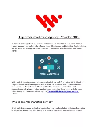 Top email marketing agency Provider 2022