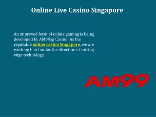 Online Live Casino Singapore
