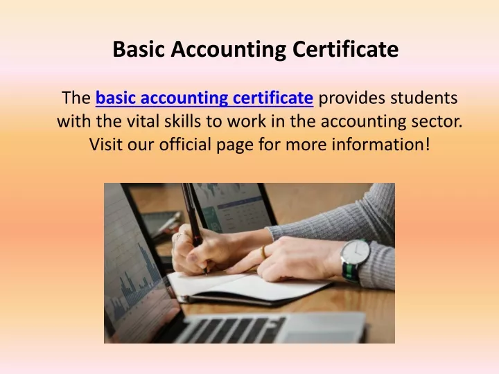 basic accounting certificate