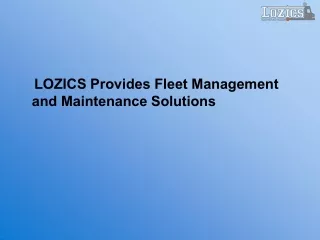 lozics provides fleet management and maintenance