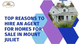 Reasons To Hire An Agent For Homes For Sale In Mount Juliet