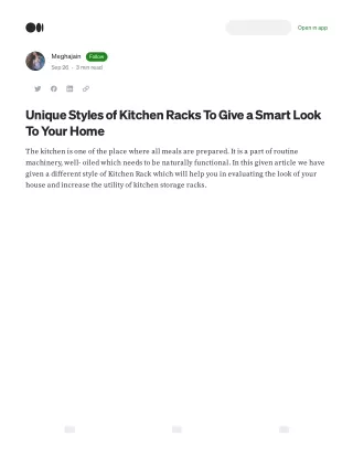 Unique Styles of Kitchen Racks To Give a Smart Look To Your Home