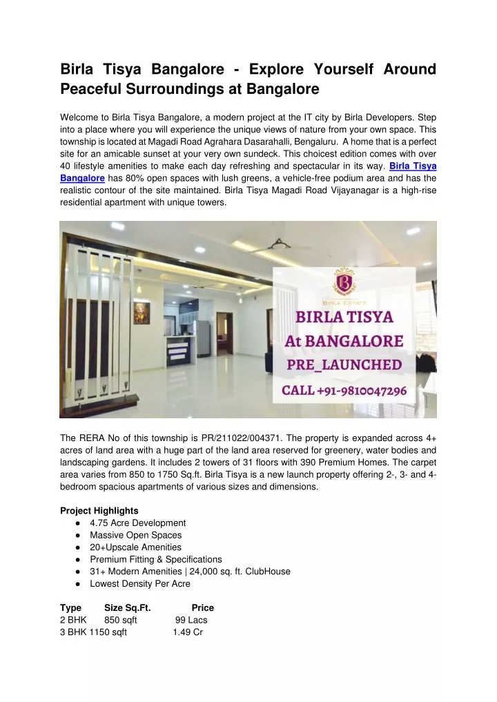 birla tisya bangalore explore yourself around