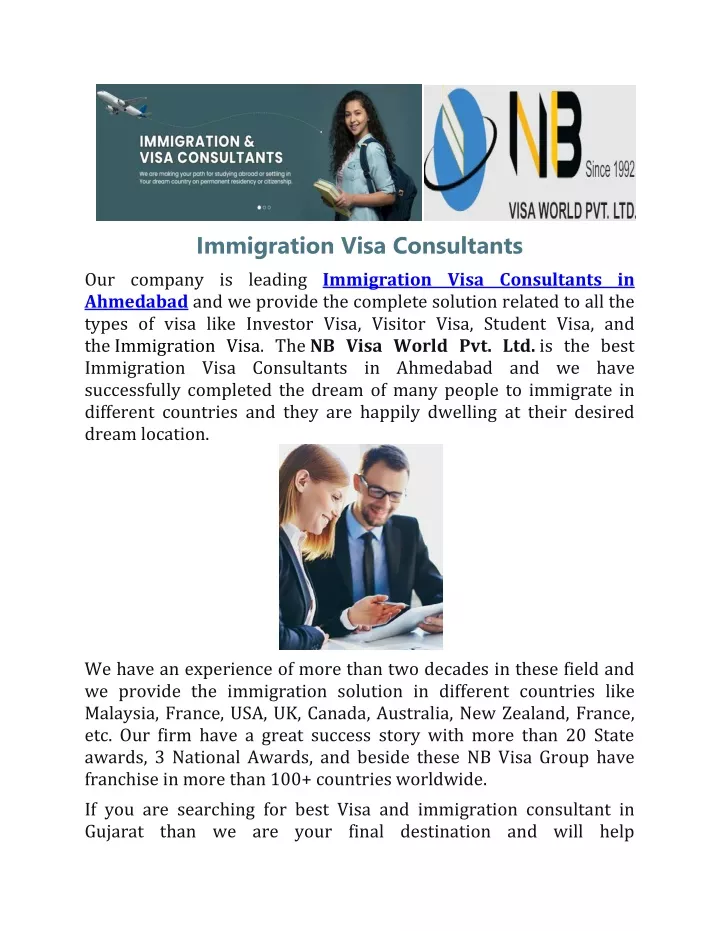 immigration visa consultants our company