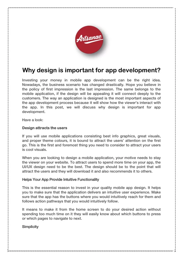 why design is important for app development