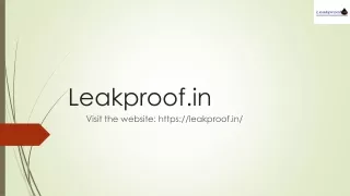 Leakproof is a Leading Facade Restoration Contractors in Thane