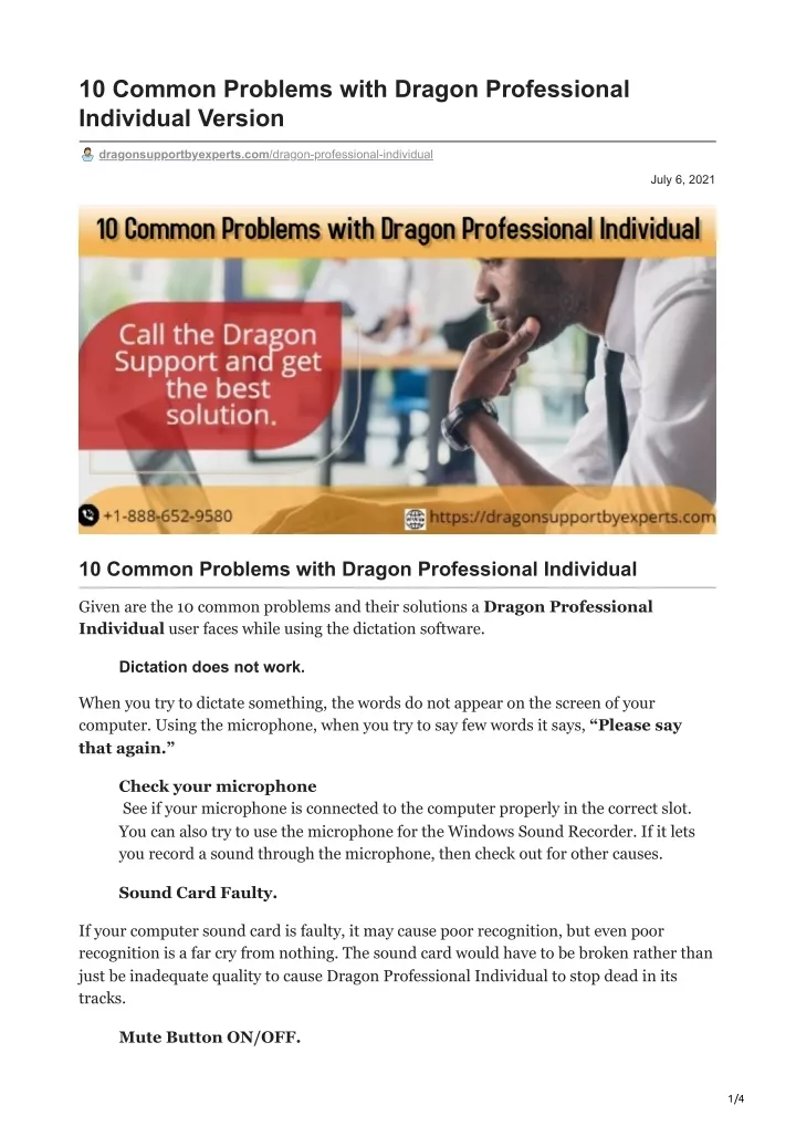 10 common problems with dragon professional