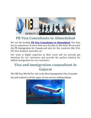 pr visa consultants in ahmedabad