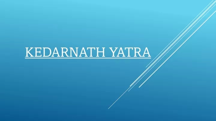 kedarnath yatra