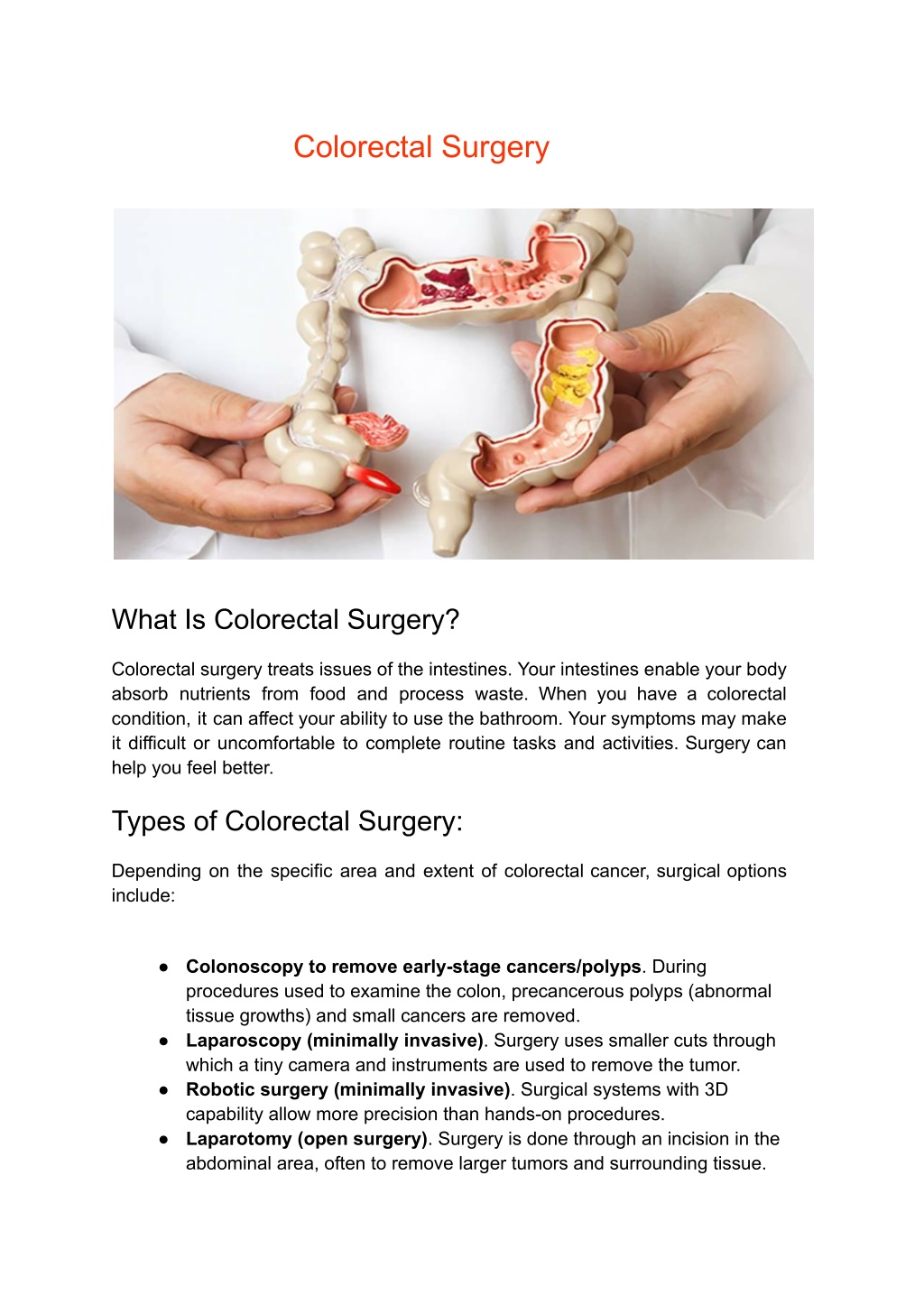 PPT Colorectal Surgery PowerPoint Presentation, free download ID