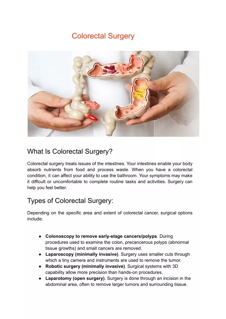 colorect colorectal surgery