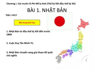Bài giảng Lịch sử 11 - Bài 1: Nhật Bản