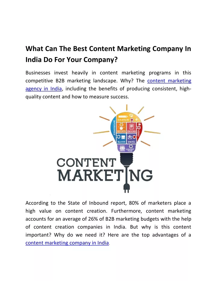 what can the best content marketing company