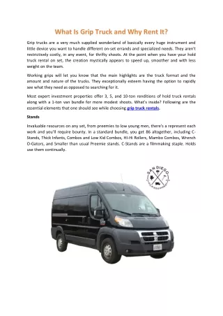 What Is Grip Truck and Why Rent It