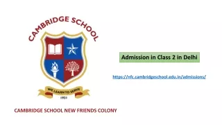 admission in class 2 in delhi