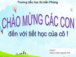 Bài giảng Chính tả 3 - Buổi học thể dục