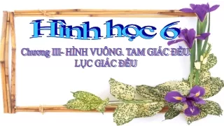 Bài giảng Hình học 6 - Hình vuông, tam giác đều, lục giác đều