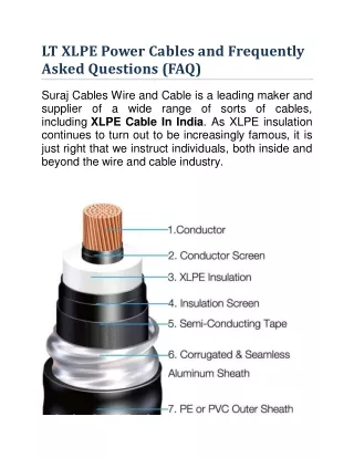 LT XLPE Power Cables and Frequently Asked Questions (FAQ)