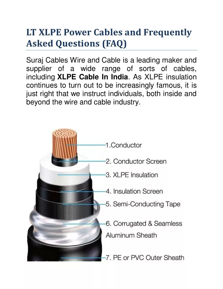 lt xlpe power cables and frequently asked