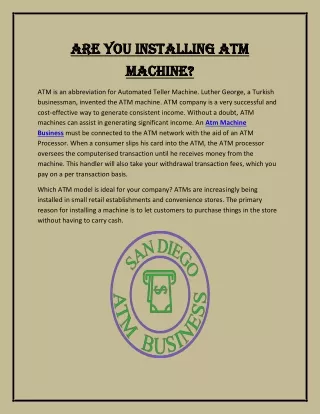 Are You Installing ATM Machine (1)