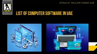 List of Computer Software in UAE