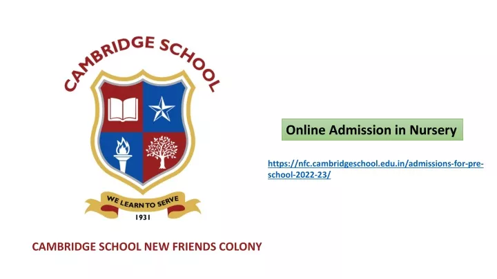 online admission in nursery