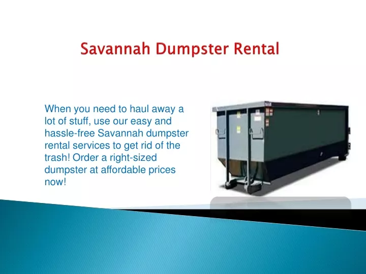 savannah dumpster rental