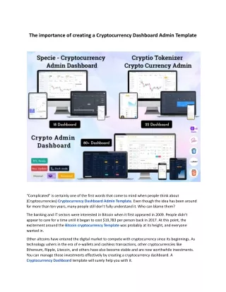 the importance of creating a cryptocurrency